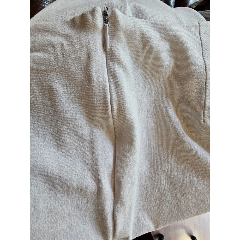 Cleo Pants Womens White Denim Side Zip Slacks Size 10